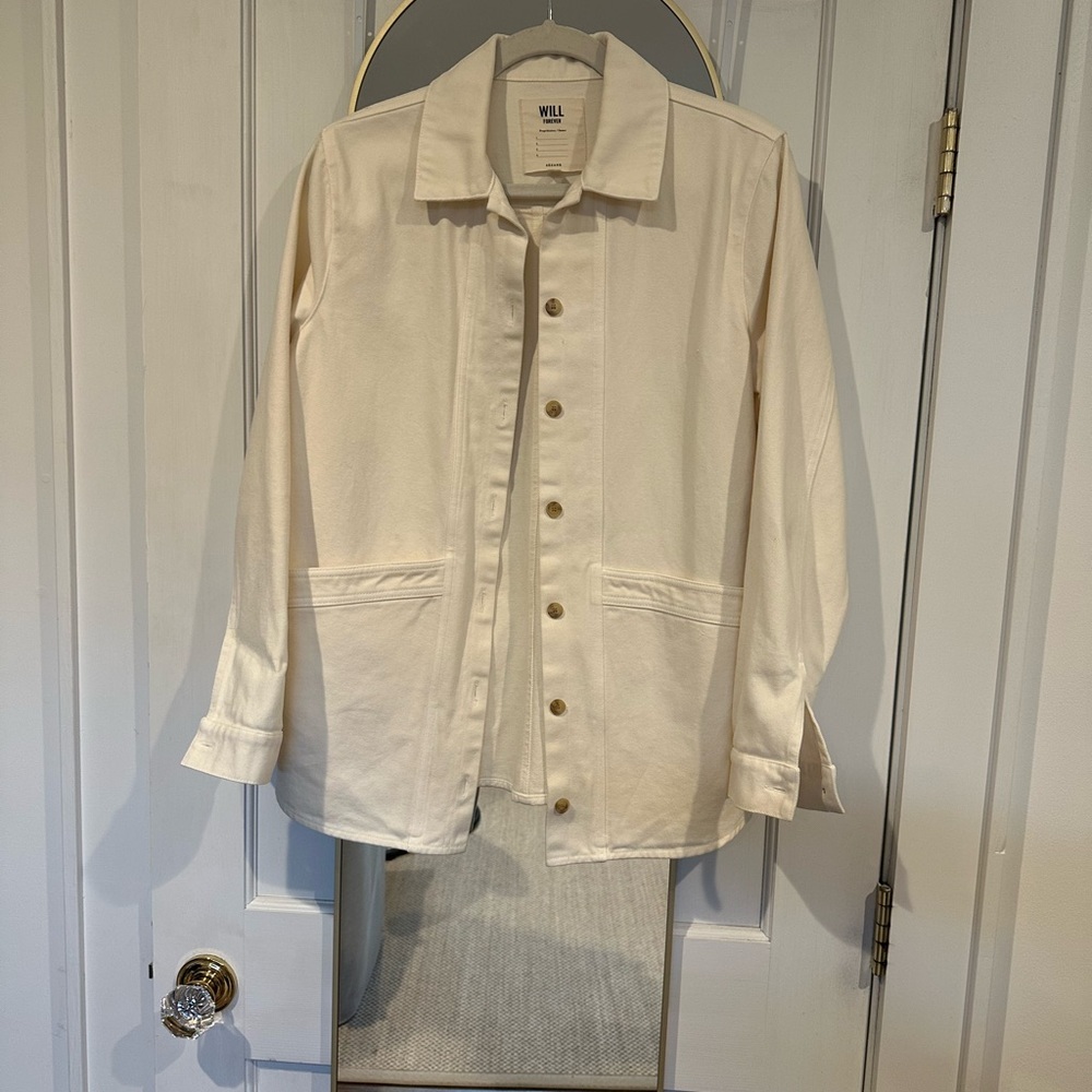 Sezane Cream Utility Jacket